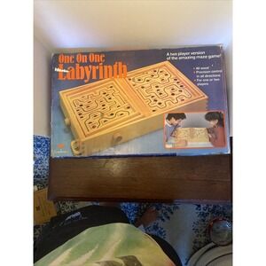 Vintage Labyrinth Wooden Puzzle Maze 2  Player Cardinal Industries Metal Balls 4